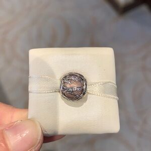 Pandora Pink Enamel & Cubic Zirconia Spacer Charm